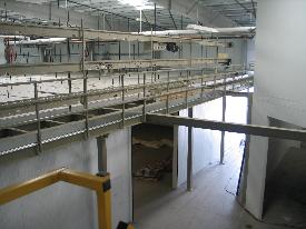 Conveyor Supports in a warehouse
